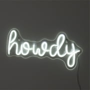 Urban Shop 9.5 x 21 Howdy White LED Wall Sign