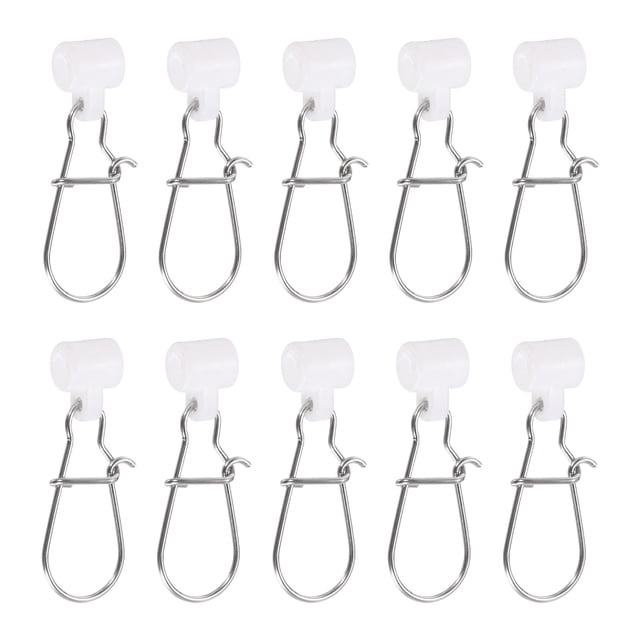 Uxcell deslizadores de plomo para pesca, con conector de peso deslizante de cierre de bloqueo dual 6# para pesca, blanco 10 piezas