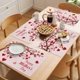 thumbnail image 5 of Mother's Day Love Tree Placemats Set of 8, Happy Mother's Day Red Pink Love Tree Pink Non-Slip Place Mats Washable Table Mats for Kitchen Dining Table Decorations Indoor/Outdoor, 5 of 9