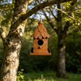 thumbnail image 5 of YAMB Leaf Roof Hanging Birdhouse Bird Feeder, Waterproof Outdoor Bird Shelter with Hanging Rope, Easy-fill & Wash Bird Food Container for Garden Patio Backyard Bird Watching, 3.9×12.2 Inch, 5 of 9