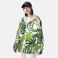 thumbnail image 3 of Balery Watercolor Green Tropical Sudadera ligera de manga larga con capucha y protección solar UPF 50+ para hombre y mujer, ideal para pesca y running-XX-Large, 3 of 7