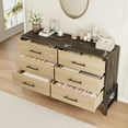 thumbnail image 4 of GloryStar 6 Dresser for Bedroom, 52" Wide Drawer with Large Storage Space, Freestanding Wooden Closet Storage Dresser Chest for Living Room, Bedroom, Entryway, 4 of 9