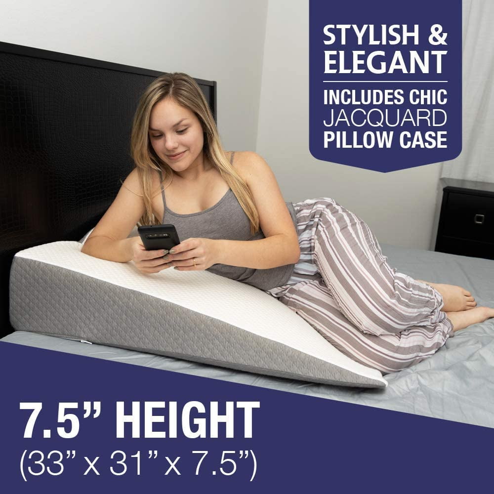 Britenway Bed Wedge Pillow Set – 4pc Orthopedic Wedge Pillow Set