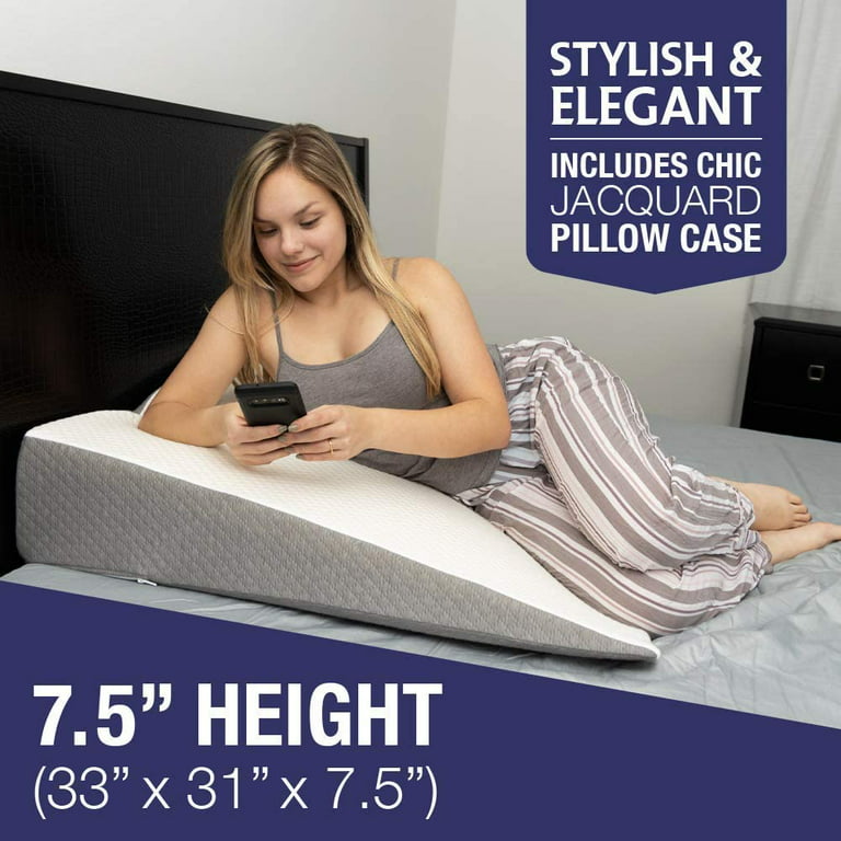  Xtreme Comforts Wedge Pillows - 7 Memory Foam Bed