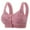 Pink, variant on Bra for Women Front Snap Closure Bras Button Down Wirefree Bra Front Snaps Daily Bras