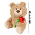 thumbnail image 4 of Teddy Bear for Valentines Day, 11" Valentines Day Stuffed Animals Bear with Rose, Soft Cuddly Adorable Bear Stuffed Animal Plush Gift for Kids Girlfriend Christmas Valentine Mother Birthday Wedding, 4 of 6