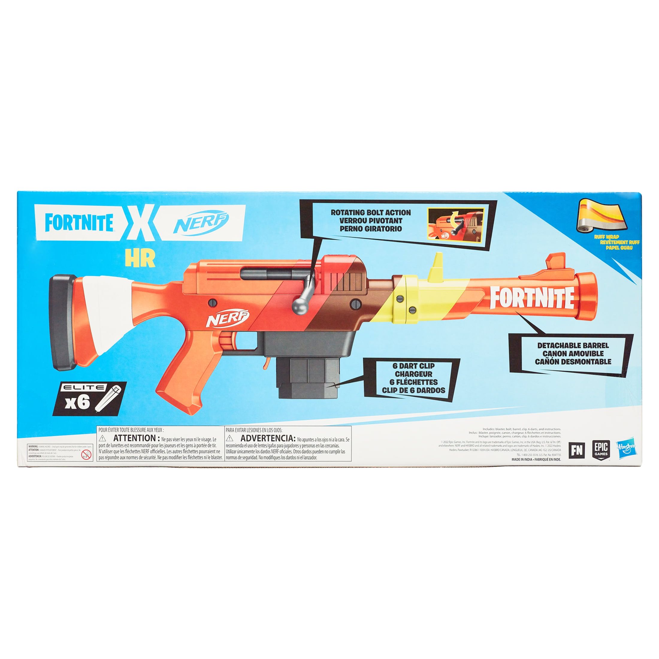 Nerf Fortnite HR Rotating Bolt Action Kids Toy Blaster fr Boys and ...