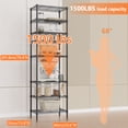 thumbnail image 3 of IZEUK 8 Tier 2000 lbs Storage Shelves, Separable Shelf Organizer for Pantry Closet, 23.6" W x 13.8" D x 79.5" H, Black, 3 of 6