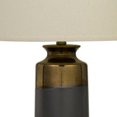 thumbnail image 2 of Benjara BM233484 29.5 in. Ceramic Table Lamp with 3 Way Rotary, Gray & Gold, 2 of 5