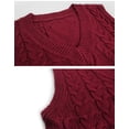 thumbnail image 2 of Women's Sweater Vests Cable Knitted Sleeveless Vest Sweaters V Neck Knitwear Tank Pullover Cogild, 2 of 5