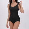 thumbnail image 2 of Waist Trainer Bodysuit for Women Abdomen Control Butt Lifting Compression Shapewear Breathable Underwear Breathable Shapewear with Wide Straps - High Waist Tummy Control Body Shaper Black XL, 2 of 5