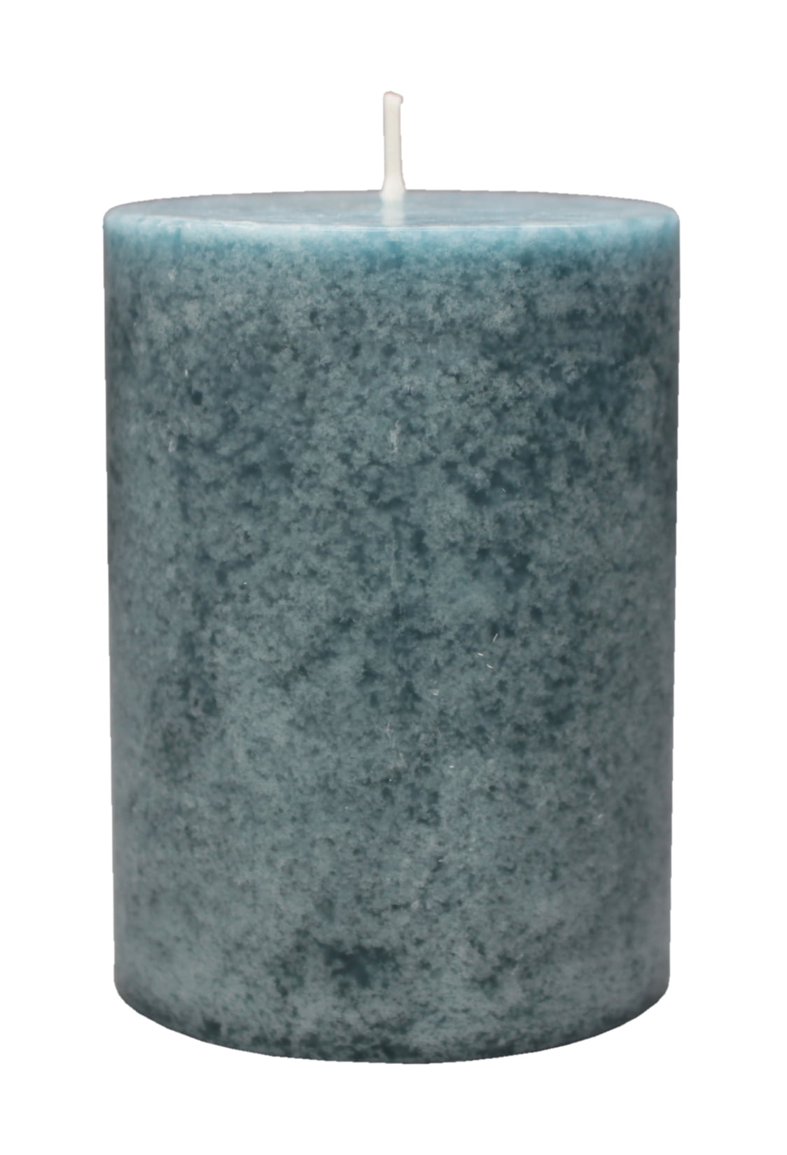 Mainstays Scented Mottled Pillar Candle, 3 x 4 inches, Blue, Garden Rain
