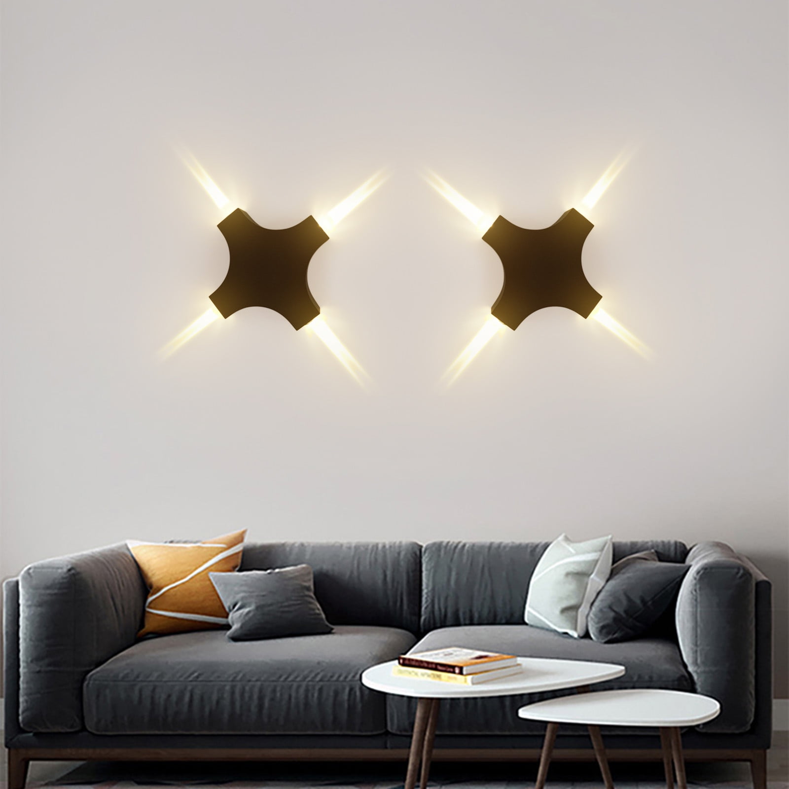 IP54 Outdoor LED Wall Light Waterproof, Modern Wall Sconce Lighting Fixture for Porch Garden Corridor Villa Entrance, Energy Saving Security Wall Lamp for Indoor Outdoor