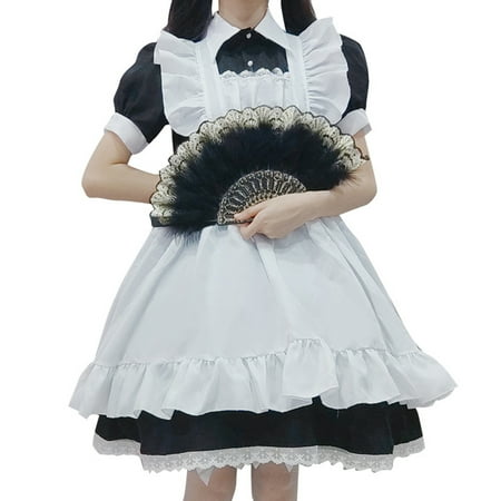 

Lovely Maid Cosplay Costume Maid of Honor Dress Lolita Cosplay Costume Long Sleeve Retro Maid Lolita Dress Cute Japanese French Outfit