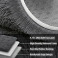 thumbnail image 6 of Lalado 8ft x 10ft Area Rug, Soft Fluffy Indoor Shag Area Rugs for Living Room Bedroom Decor Carpet, Light Gray, 6 of 11