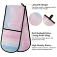 thumbnail image 2 of Yayeee Double Oven Mitt Kitchen Heat Resistant Baking 35" x7" Quilted Glove, Light Pink Stripes, 2 of 6
