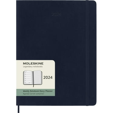 Moleskine 2024 Weekly Planner, 12M, Extra Large, Sapphire Blue, Soft Cover (7.5 x 10)