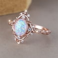thumbnail image 6 of Simple Personality Niche Elegant Ring For Women In Rose Gold Copper Opal Geometric Korean Style For Daily Wear, 6 of 6