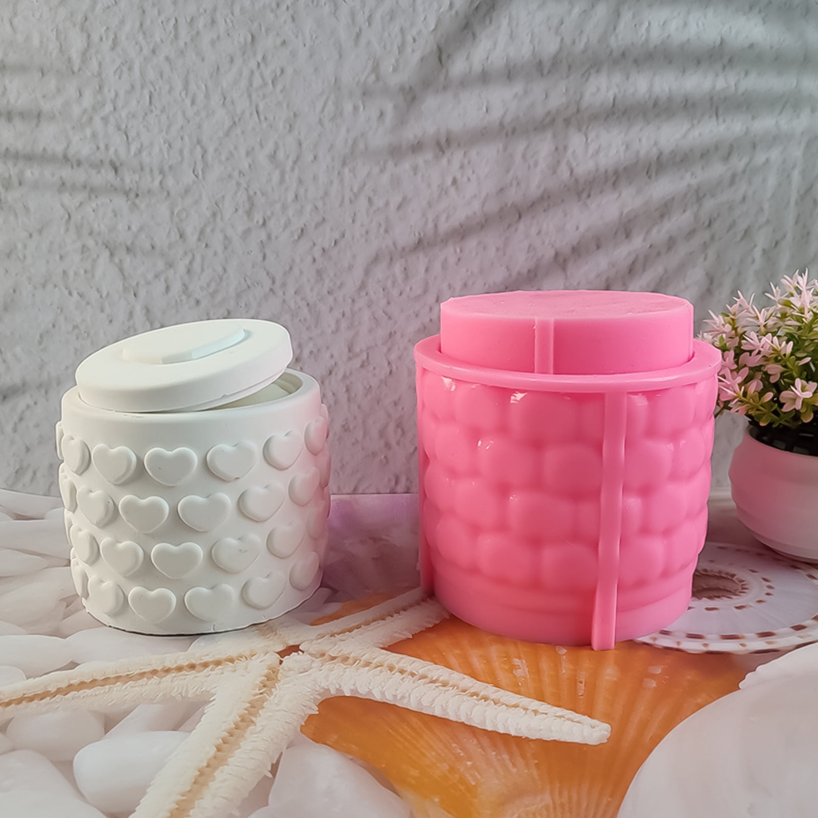 Handmade Cylinder Cup Molds Silicone Moulds Jar Molds Plaster Molds Epoxy Resin Molds for Making
