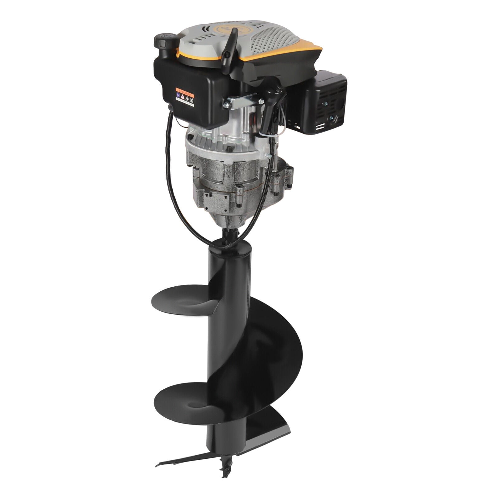 9HP 223cc 4-Stroke Post Hole Digger Earth Auger Drill Bit, 16-inch, Steel