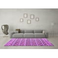 thumbnail image 3 of Ahgly Company Indoor Square Abstract Purple Modern Area Rugs, 3' Square, 3 of 4