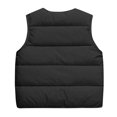 thumbnail image 5 of YUANxueke Kids Lightweight Crewneck Puffer Vest Sleeveless Padded Gilet Fall Winter Warm Quilted Vest,Black,3-4 Years, 5 of 7
