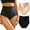 2Pack A, variant on Finetoo 4 Pack High Waisted Underwear for Women Tummy Control Panties High Rise Body Shaper Brief Nylon Seamless Bikini Panty for Ladies S-XL