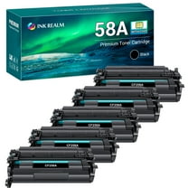 Ink Realm 5-Pack 58A Toner Compatible for HP 58A CF258A Toner With Chip 58X CF258X for HP LaserJet Pro M404 M404n M404dn M404dw M406 M430 Pro MFP M428 M428dw M428fdn M428fdw Printer Ink Black