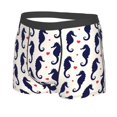 thumbnail image 2 of Kll Seahorses And Hearts Men'S Cotton Boxer Briefs Underwear-X-Large, 2 of 9