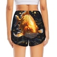 thumbnail image 2 of Lsque Golden Koi And Treasure Printed Women's Running Shorts with Liner Pockets,Elastic Quick Dry Workout Athletic Gym Yoga Shorts,Womens High Waist Shorts-Small, 2 of 9