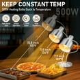thumbnail image 4 of Ktaxon Food Heat Lamp, 2-Head Adjustable Food Warming Light, 110V Silver, 4 of 8