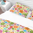 thumbnail image 4 of Designart 'Retro Flower Pattern' Bohemian & Eclectic Bedding Set - Duvet Cover & Shams, 4 of 4