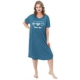 thumbnail image 5 of FEREMO Nightgowns for Women Plus Size Print V Neck Sleepwear, 5 of 5