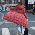 thumbnail image 3 of Chaqueta acolchada de algodón de plumón largo y grueso para mujer, de invierno, muy larga, hasta la rodilla, impermeable, resistente al viento, de corte ajustado, 3 of 6
