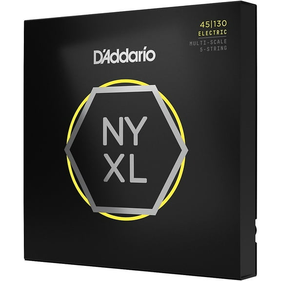 D'Addario NYXL Multi-Scale 5-String Bass Guitar Strings Regular Light (45 - 130)