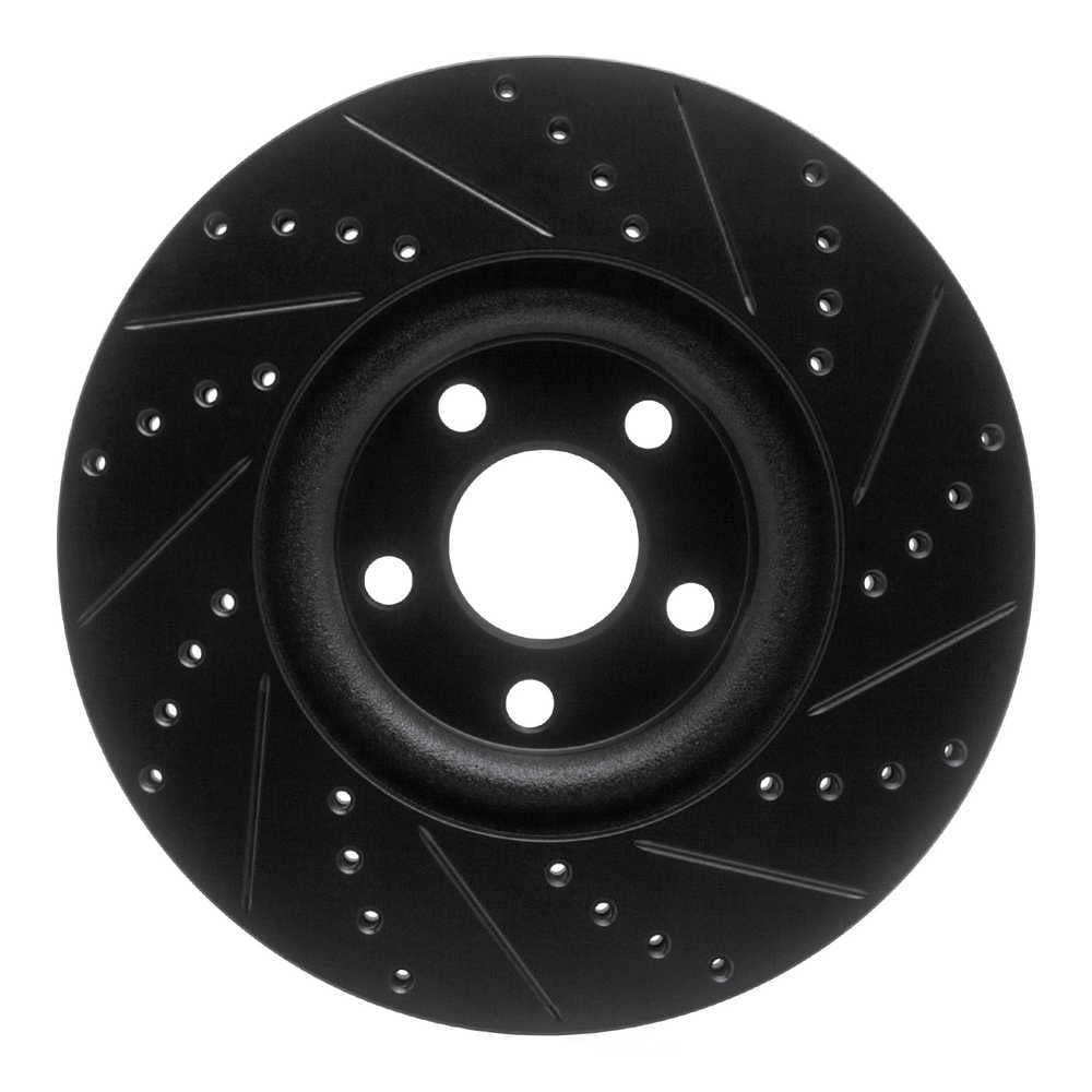 Dynamic Friction Company 633-54264L DFC Brake Rotor - Drilled And Slotted - Black