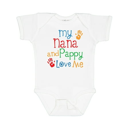 

Inktastic Nana and Pappy Love Me Boys or Girls Baby Bodysuit