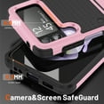 thumbnail image 6 of Nalacover Samsung Galaxy Z Flip 4 Case, Heavy Duty 3 in 1 Rugged Shockproof Rugged Silicone Hybrid Hard PC Soft TPU Bumper Camera Raised Drop Protective Girls Women Boy Men Phone Covers, Pink, 6 of 8