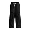 thumbnail image 5 of Asgosdo Women's Pants Drawstring High Elastic Waisted Wide Straight Leg Casual Irregular Trousers with Pockets, 5 of 5