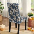 thumbnail image 5 of TSOVTHRID Daisy Floral Print 7 Pcs Tablecloth and Chair Covers Set, Stretchable Washable Table Cover with Chair Slipcovers for Home Hotel Banquet Wedding Party Decor, 5 of 6