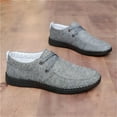 thumbnail image 5 of &nbsp;Men's Casual Wide Toe Mesh Loafers Hand-Sewn Lightweight Canvas Breathable Driving Outdoor Fashion Cloth Shoes Gray 6.5 US, 5 of 7