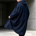 thumbnail image 5 of FchengtaiS Men's Long Trench Coat Long Sleeve Single Breasted Hooded Overcoat Fall Winter Warm Jakcets, 5 of 7