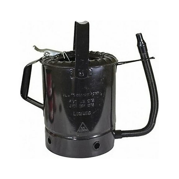 Wirthco W48-94496 5 qt. Galvanized Measuring Container with Flex Spout, Black