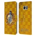 thumbnail image 1 of Head Case Designs Officially Licensed Harry Potter Prisoner Of Azkaban I Hufflepuff Crest Leather Book Wallet Case Cover Compatible with Samsung Galaxy S7, 1 of 6