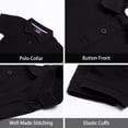 thumbnail image 5 of LittleSpring Black Polo Shirt Boys School Uniform Size 10 Short Sleeve Polo T Shirts Solid Classic, 5 of 6