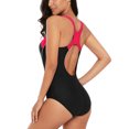 thumbnail image 6 of Alove Women's Quick Dry One Piece Athletic Swimwear Hollow Out Colorblocked Sport Bath Suit, 6 of 7