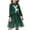 Green, variant on Girls Christmas Dress Knit Mesh Patchwork Ruffled Red Long Sleeve Crewneck Reindeer Red Sweater Tulle Dress (5T, Green)