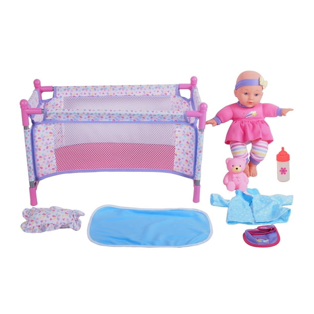 Dream Collection 12" Baby Doll Care Gift set with Playpen