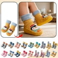thumbnail image 2 of CCRFTGI Toddler Slipper Socks Cotton Anti-Slip Ultra Soft Socks Warm Thick Animal Print Indoor Shoes Sock Dark Blue 6-12 months, 2 of 3