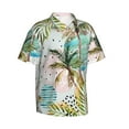 thumbnail image 2 of Balery Watercolor Palm Tree Print Men's Hawaiian Shirts Short Sleeve Beach Shirt Relaxed Fit Vacation Button Down Shirts-XX-Large, 2 of 9